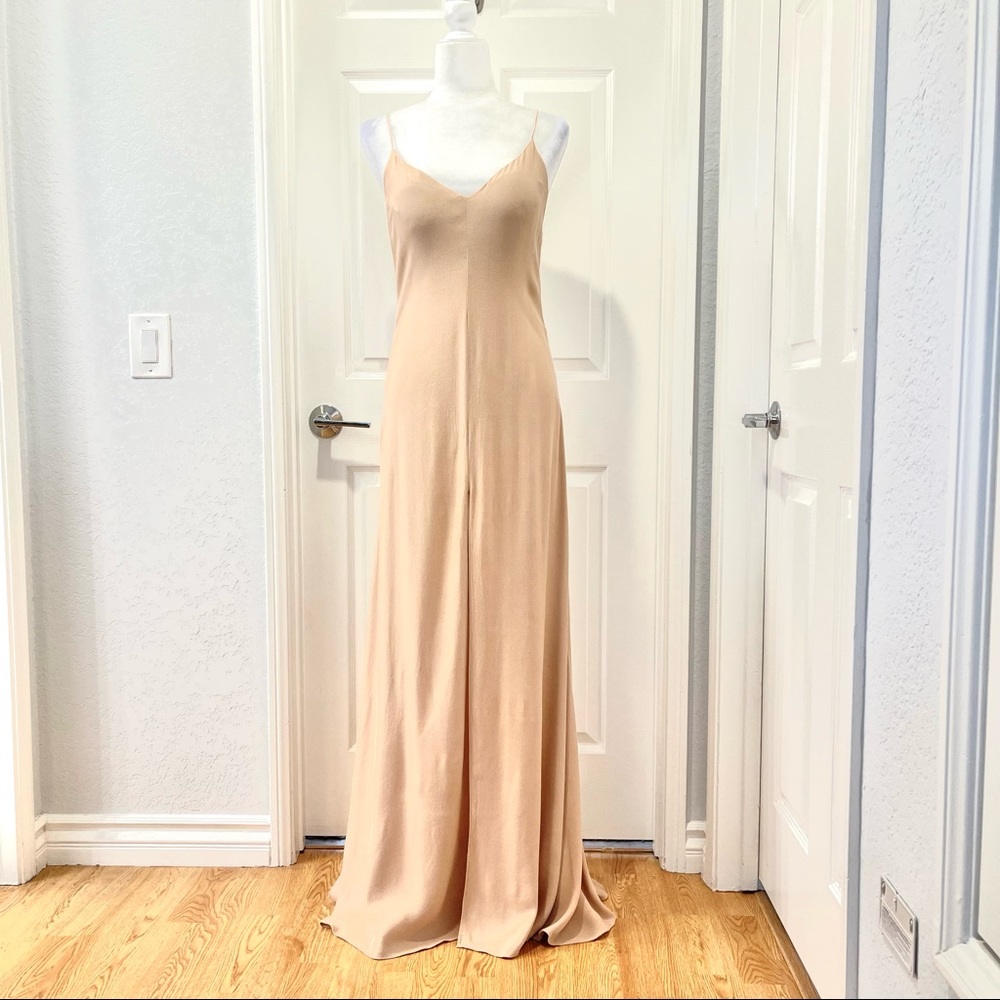 REFORMATION LUMA STONE SPAGHETTI STRAP DRESS